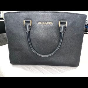 Michael Kors black satchel bag